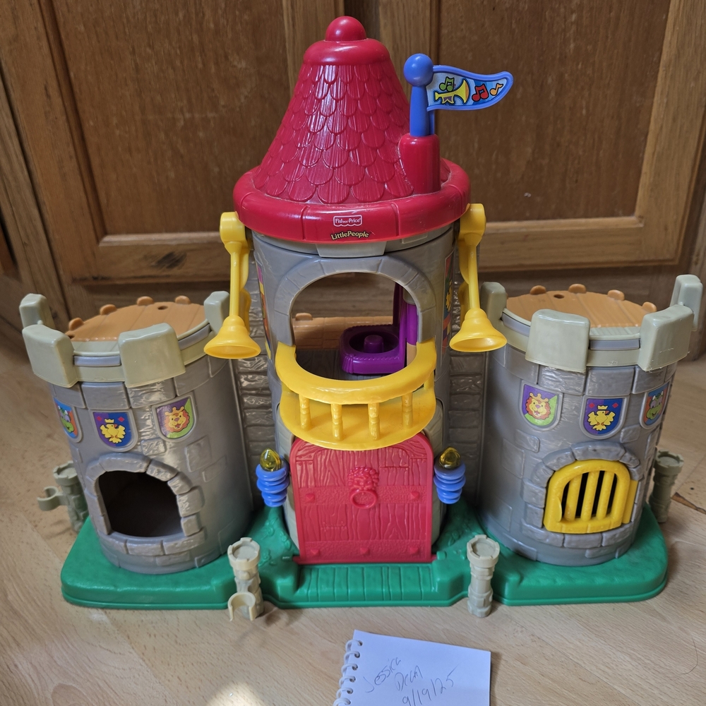 Fisher-Price Medieval Castle Playset with Red and Yellow Accents